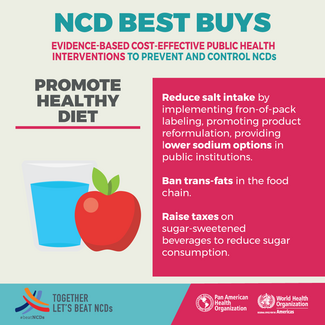 NCD Best Buys - Promote Health Diet
