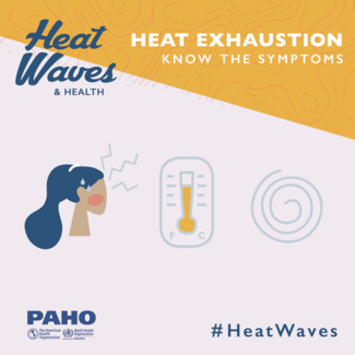 Social media card: Heatwave - Heat Exhaustion