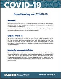 Breastfeeding and COVID-19