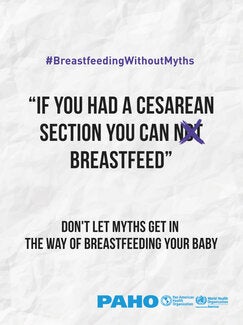 MYTH: If you had a ceserean section you can't breastfeed