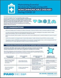 Maintaining Essential Services for People Living with Noncommunicable Diseases during COVID-19