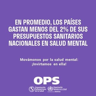 Los países gastan menos de 2% de sus presupuestos sanitarios nacionales en salud mental