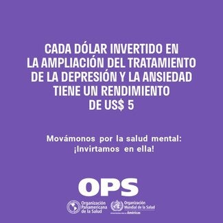 Cada dólar invertido en ampliación y tratamiento de la depresión y ansiedad rinde US$5