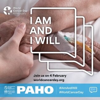 Photo of the hands of an elderly person with one intravenous device in one hand, the other one is holded by the hand of a younger person