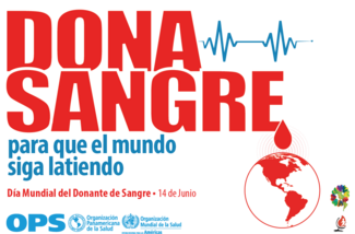 World Blood Donor Day 2021.  (Digital sticker - Spanish)