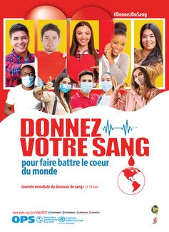 World Blood Donor Day 2021.  (French poster)