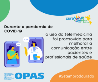Durante a pandemia de COVID-19 o uso da telemedicina foi promovido para melhrar a comunicação entre pacientes e profissionais de saúde