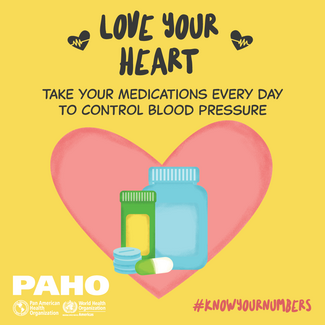 Card 2 - Love your heart: Take your medications every day to control blood pressure