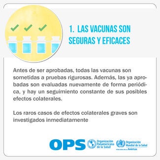 Las vacunas son seguras y eficaces