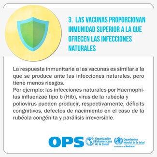 Las vacunas proporcionan inmunidad superior a las que ofrecen las infecciones naturales 