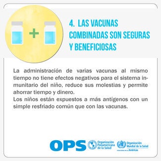 Las vacunas combinadas son seguras y beneficiosas