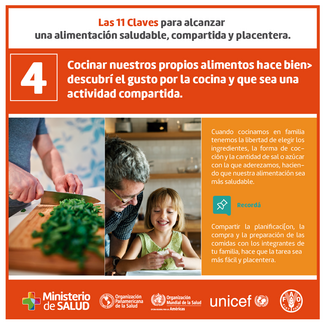 Clave 4. Cocinar nuestros propios alimentos hace bien, descubrí el gusto por la cocina y que sea una actividad compartida.