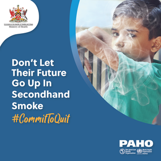 Social media card for tobacco cessation secondhand smoke