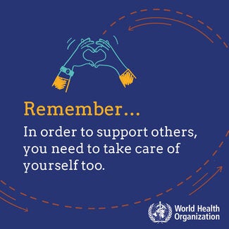 In order to support others you need to take care of yourself too.