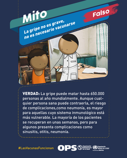 MITO 1: La gripe no es grave, no es necesario vacunarse. FALSO!