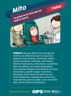MITO 4: La gripe no es más que un resfrío fuerte. FALSO!