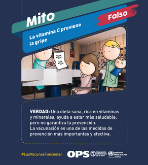MITO 5: La vitamina C previene la gripe. FALSO!