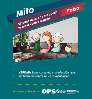 MITO 8: Si tengo mocos no me puedo vacunar contra la gripe. FALSO!