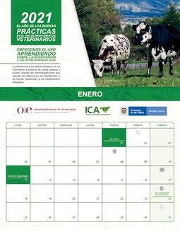 (Colombia) Calendario para uso veterinario de antimicrobianos, 2021