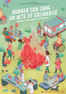 Día Mundial del Donante de Sangre 2022 [poster en portugués]