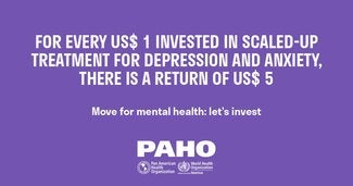 For every US$ 1 invested in scaled-up treatment for depression and anxiety
