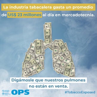 La industria tabacalera gasta un promedio de US$ 23 millones al día en mercadotecnia