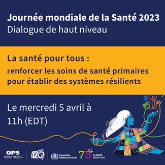 Social media card: High-level dialogue Health for All [French]
