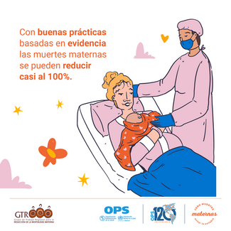 Tarjeta de Instagram: Cero muertes maternas. Evitar lo evitable.