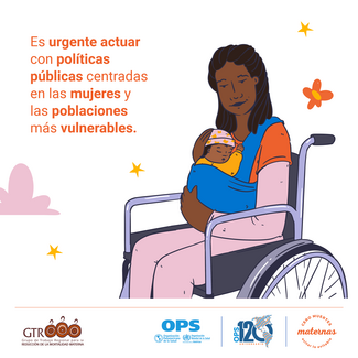 Tarjeta de Instagram: Cero muertes maternas. Evitar lo evitable.