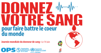 Día Mundial del Donante de Sangre 2021 (sticker - pegatina en francés)