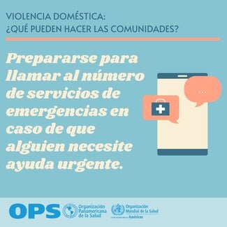 Prepararse para llamar al número de servicios de emergencias en caso de que alguien necesite ayuda urgente