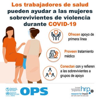 Los trabajadores de salud pueden ayudar a las mujeres sobrevivientes de violencia durante COVID-19
