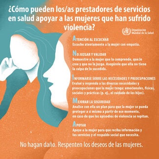 Cómo pueden los prestadores de servicios apoyar a las mujeres que han sufrido violencia