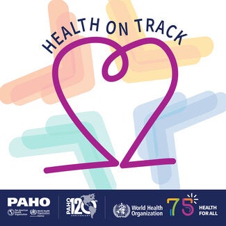 Tarjeta para redes sociales - La Salud en Marcha (en portugués)