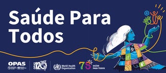 Banner da web: Salud Para Todos (fundo azul)