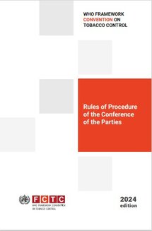 Cover of Rules of Procedure of the Conference of the Parties to the WHO Framework Convention on Tobacco Control.