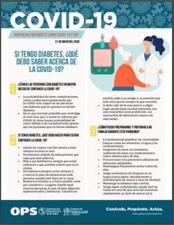 Si tengo diabetes, ¿qué debo saber acerca de la COVID-19?