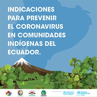 Indicaciones para prevenir el coronavirus en comunidades indígenas del Ecuador