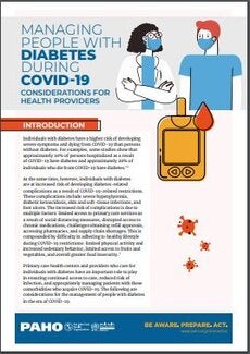 Managing People with Diabetes during the COVID-19 Pandemic: Considerations for Health Providers, 3 June 2020