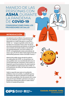 Manejo de las personas con asma durante la pandemia de COVID-19, 3 de junio del 2020