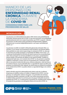 Manejo de las personas con enfermedad renal crónica durante la pandemia de COVID-19, 3 de junio del 2020