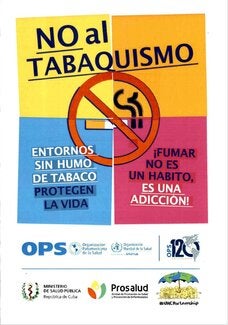 plegable no al tabaquismo