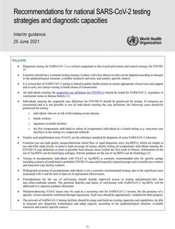 Recommendations for national SARS-CoV-2 testing strategies and diagnostic capacities