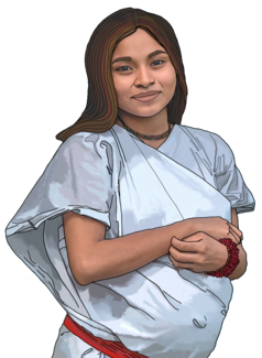 Pregnant woman illustration