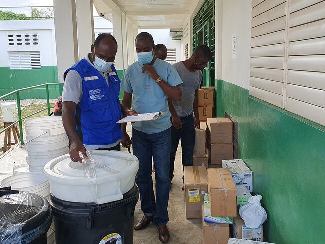 Donation of supplies for border surveillance point