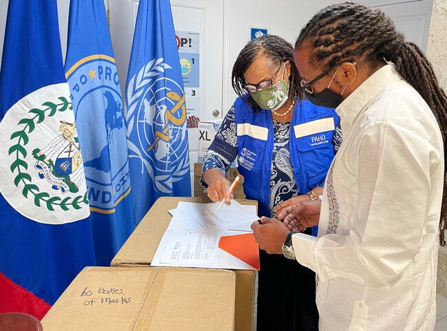 PAHO/WHO donates 119,360 PPEs to the Kolbe Foundation and Belize Central Prison, Children's Homes and the Residential Homes for the Elderly - PAHO/WHO - Vimarsana News