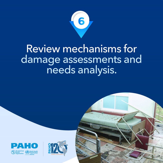 Review mechanisms for damage assessments and needs analysis
