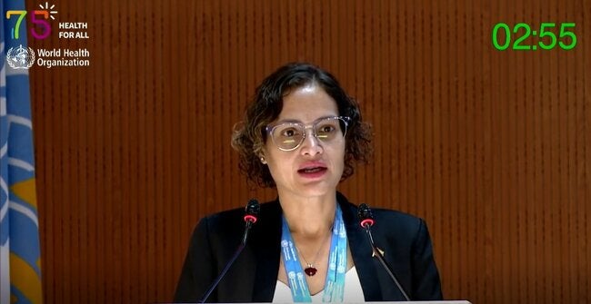 Minister at the World Health Assembly: “In Venezuela there is a will to create a strong health system” – PAHO/WHO
