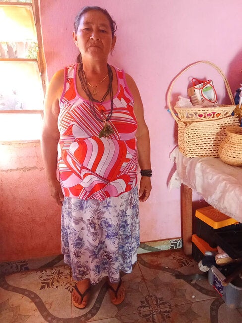 Joaquina Portillo es una persona mayor que vive en la comunidad indígena rural de Río Verde,&nbsp;en el departamento de Canindeyú, en el noreste de Paraguay.