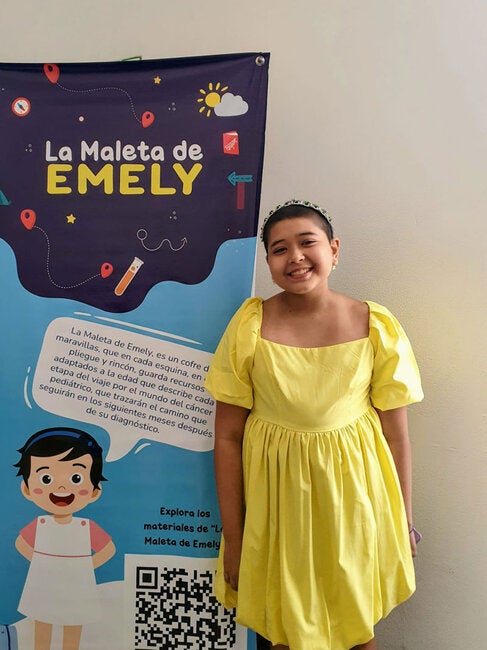 Girl going through cancer treatment